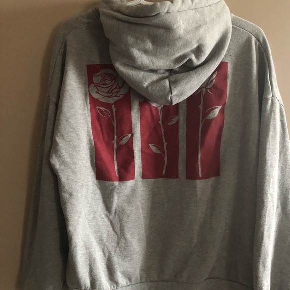 Cropped rose hoodie - Picture 2 of 4
